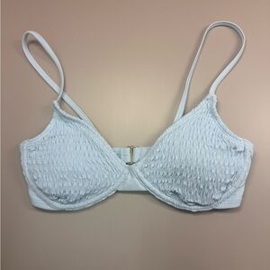 Wild Fable Women’s Smocked Underwire Bikini Top Light Blue - Size XS